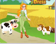 Caitlyn dress up farm Hello Kitty HTML5 jtk