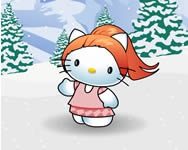 Hello Kitty winter dress up játék